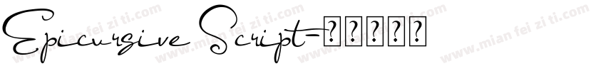 Epicursive Script字体转换
